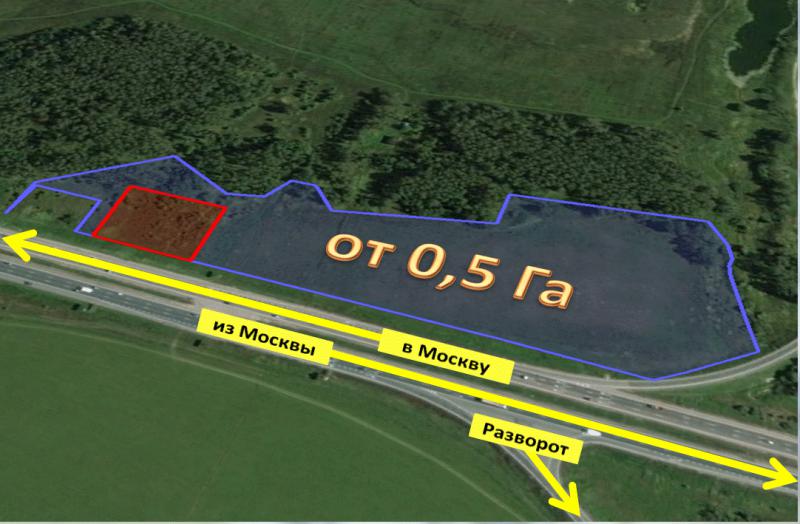 Продажа земельных участков от 0,5 Га, Симферопольское шоссе 21 км от МКАД
