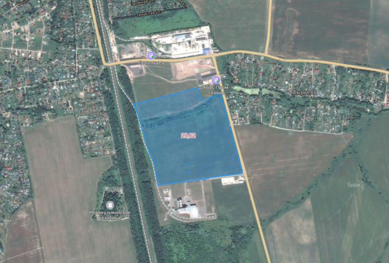 Продажа земельного участка 29.62 Га,Трасса М4 (Дон), 40 км от МКАД